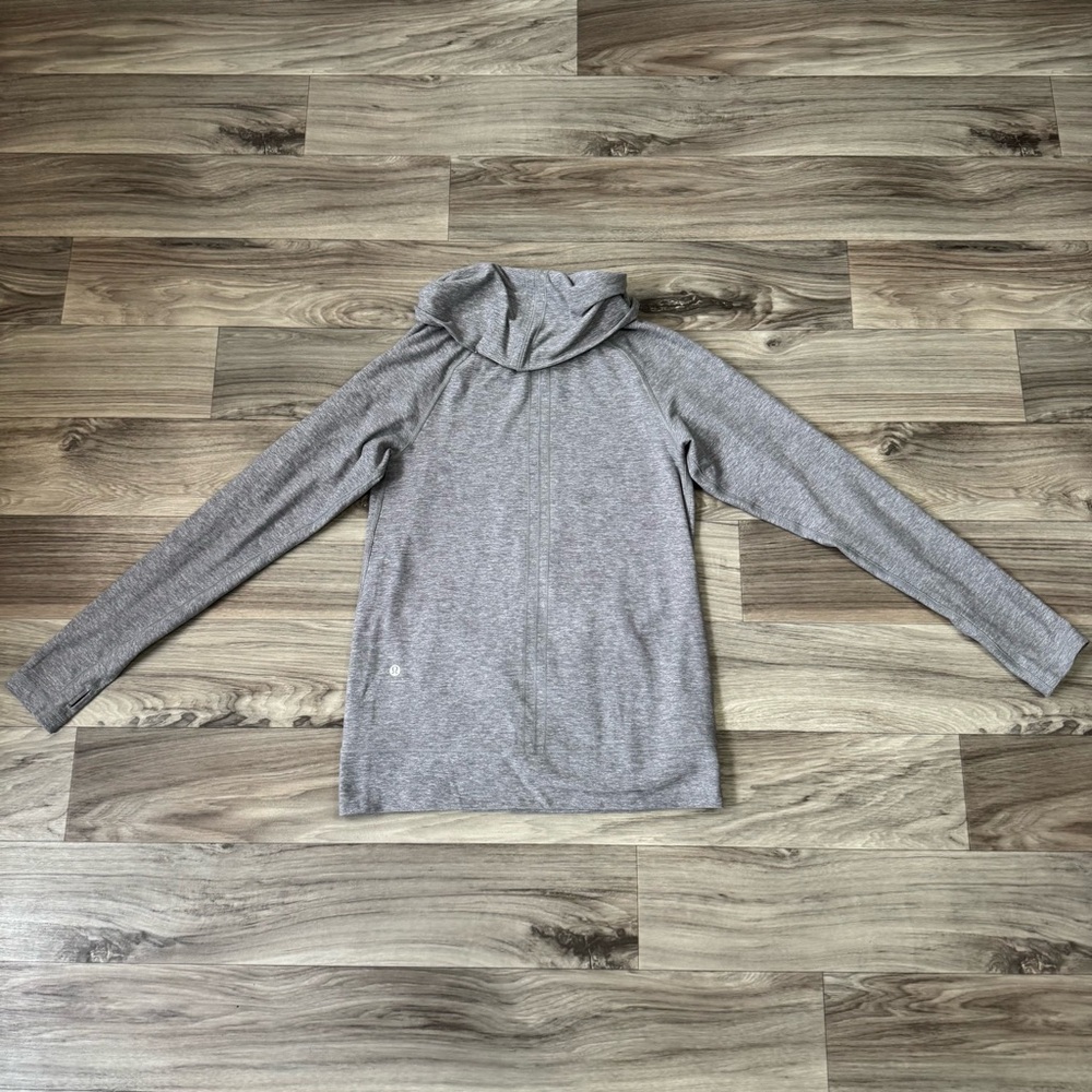 Lululemon Make a Move Long Sleeve Cowl Neck Pullover Heathered Gray - Picture 8 of 11